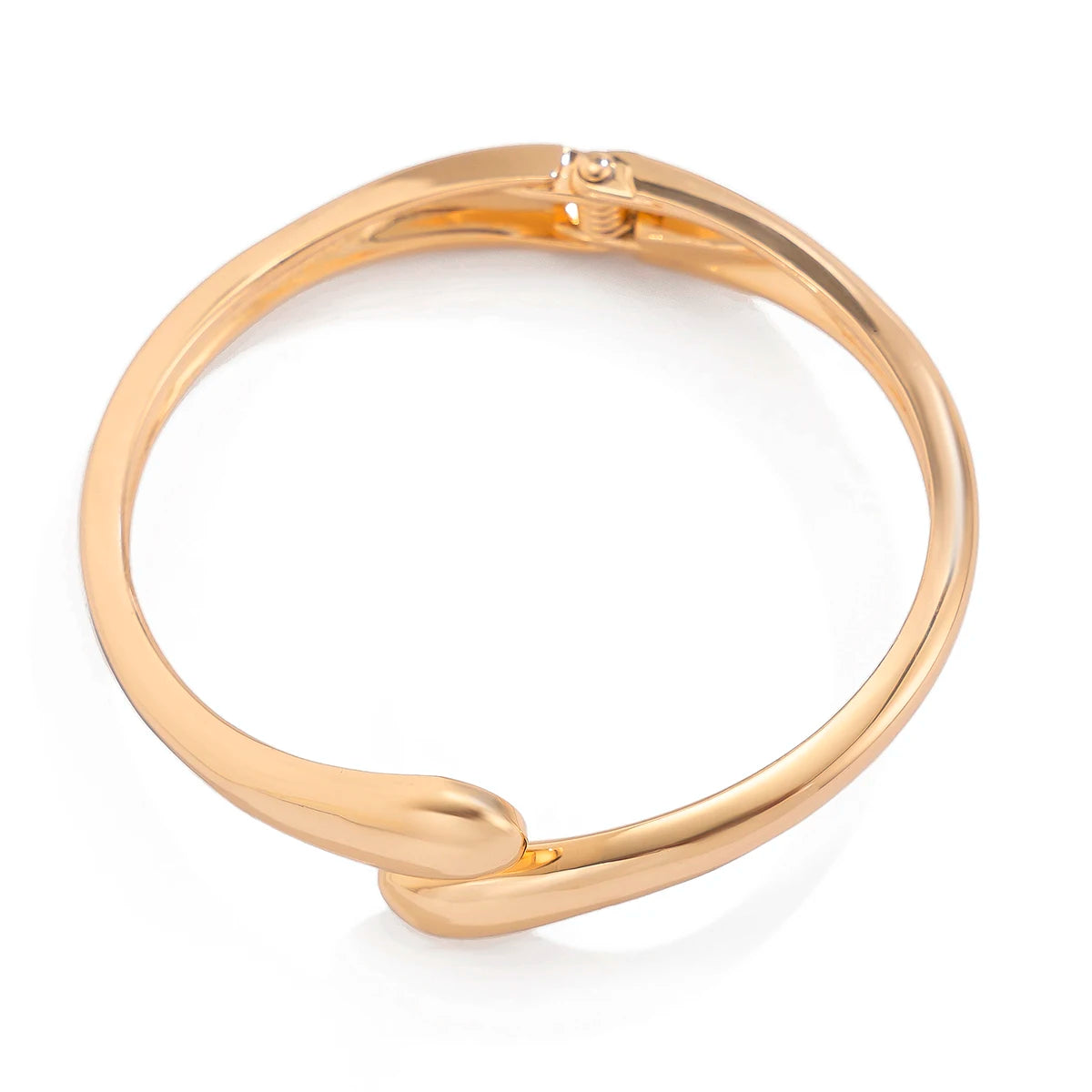 Ingemark Creative Water Drop Wide Metal Bangle for Women Gold Color Geometric Twisted Bracelets Steampunk Couple Jewelry Gift
