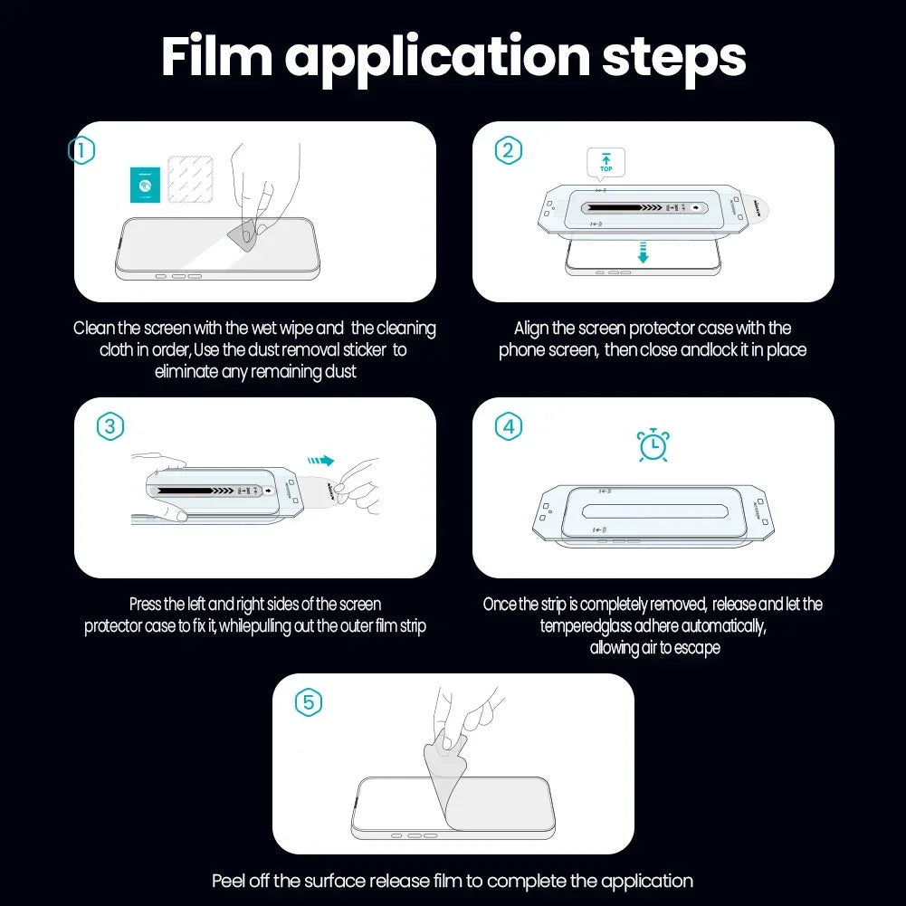 Nillkin For iPhone 16 Pro Max Screen Protector Anti-Peeping Tempered Glass Film for iPhone 16/16 Pro for iPhone 16Plus With Tool