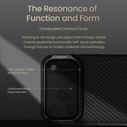 Coque magnétique en fibre aramide 1500D NILLKIN pour iPhone 17 Pro Max / iPhone 17 Pro Coque Kevlar transparente avec protection d'objectif noire et support