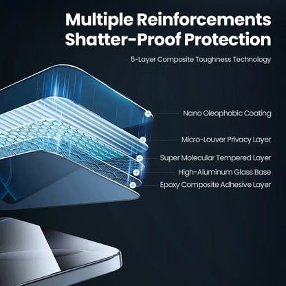 iPhone 16 Pro Max Anti-Peeping Screen Protector Anti-Scratch Test