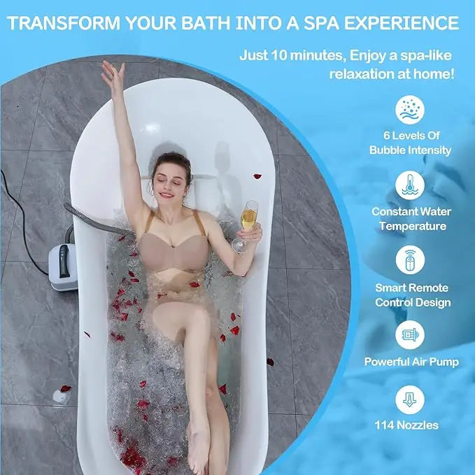 Electric Bathtub Bubble Massage Mat in Use