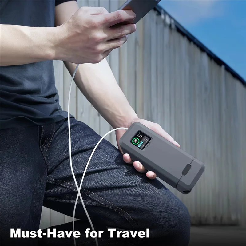 ABRJ-For Anker Prime 250W Power Bank Silicone Case Portable Carrying Travel Case Storage Holder With TF/SIM Card Storage