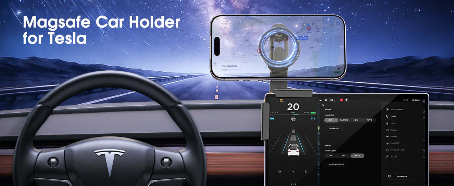     MagSafe Car Phone Mount with durable suction design