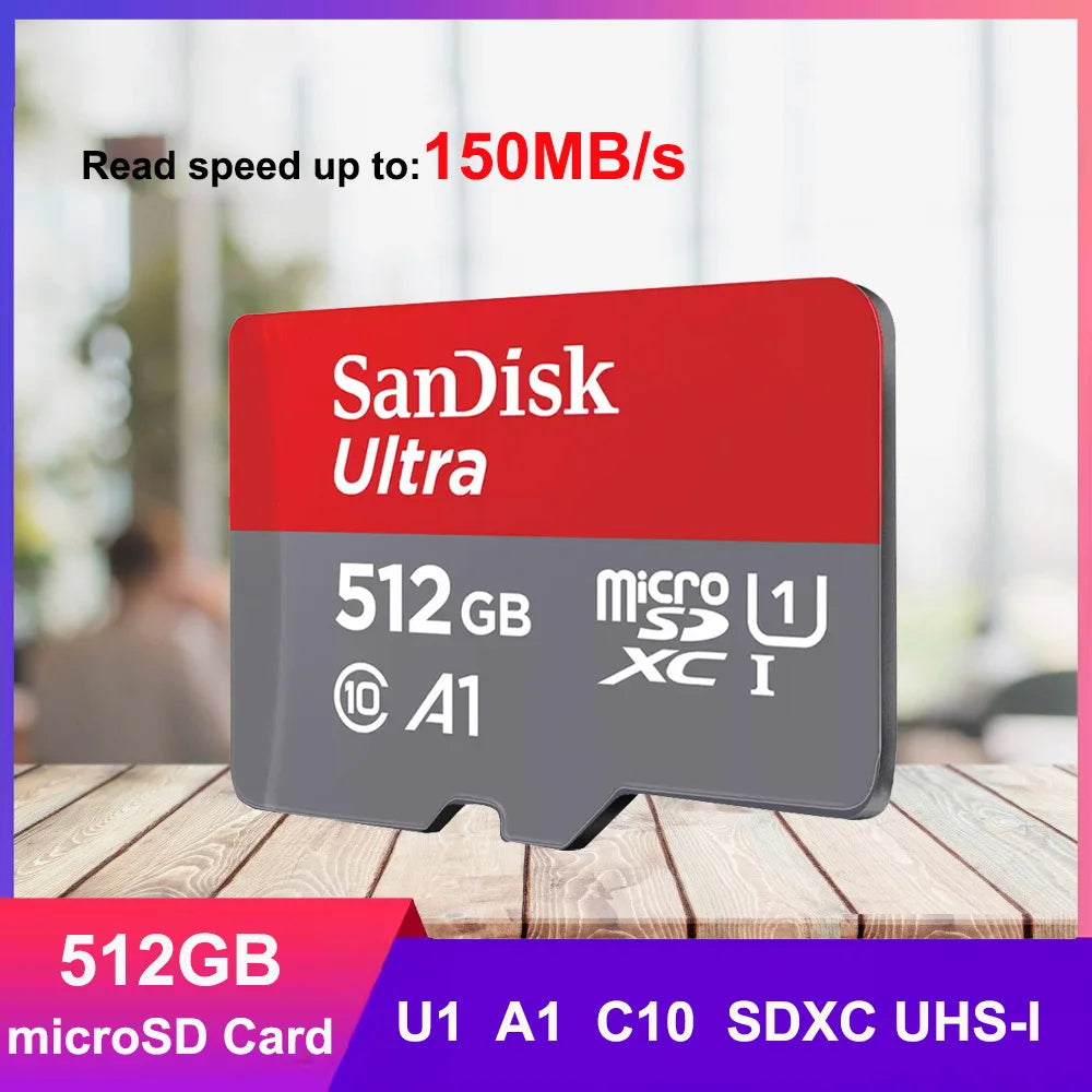 SanDisk Memory Card 64GB 32GB Micro SD Card Class 10 128GB 512GB 256GB Ultra A1 SDHC/SDXC UHS-I  120MB/s-150MB/s TF Cards