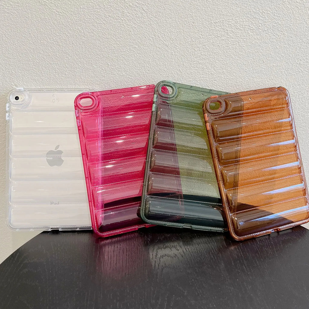 For iPad 2024 2025 A16 Case 7 8 9 10th 11th Generation Air 3 4 5 Pro 11 12.9 inch Mini 6 Tablet Cover Cases Transparent Soft