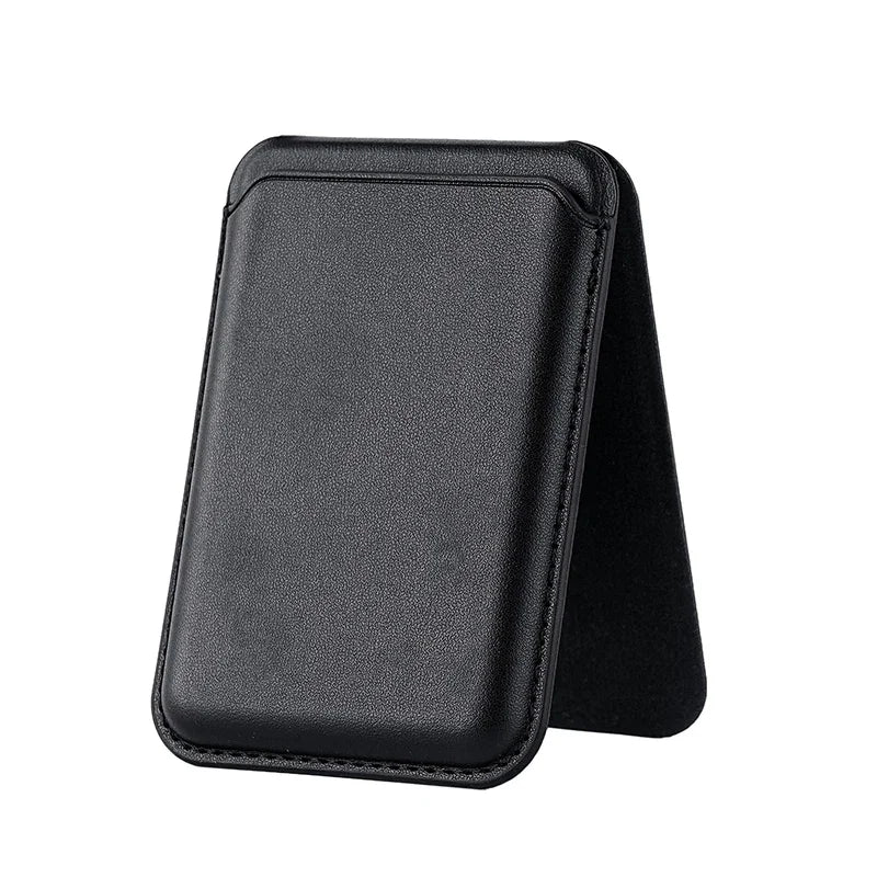 Kickstand Magnetic Leather Wallet Case for iPhone 17 16 15 14 Pro Max Galaxy Card Holder Magsafe Phone Bag Cover Accessories