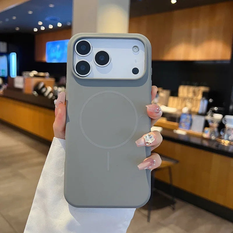 Magnetic Phone Case for iPhone 17 Soft Touch Matte Finish Skin Friendly Material Slim Design Wireless Charging Compatible