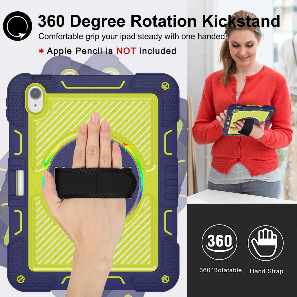For iPad Air11 M2 Pro 11 M4 2024 A2899 A2900 A2902 Tablet Cover FOR A2837 A3006 cover With Foldable Bracket+Shoulder Straps