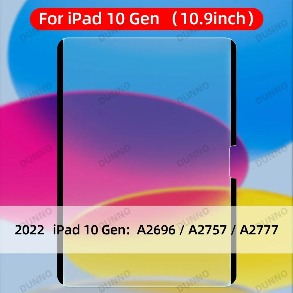 For  iPad Air 11 13 M2 Pro 11 13 M4 iPad 10.2 7/8/9th iPad 10th Gen Pro 12.9 4/5/6th Pro 11 iPad 9.7 mini 4/5/6/7 Screen Protect