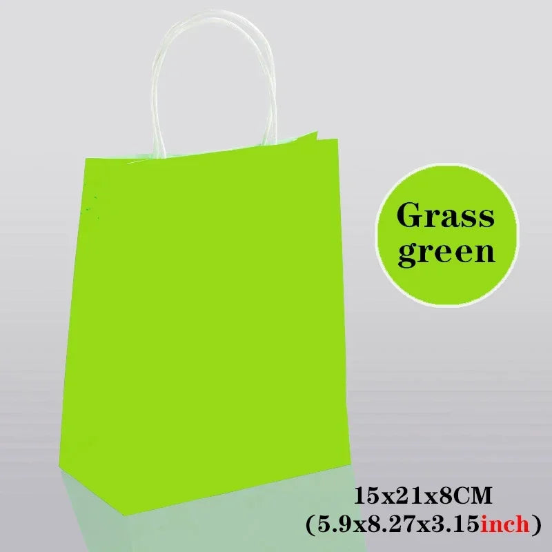 10/30/50pcs Holiday Party Gift Bag with Handle Jewelry Shopping Bag Christmas Valentine's Day Marriage Gift Colored Paper Bag