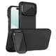 Coque magnétique en fibre aramide 1500D NILLKIN pour iPhone 17 Pro Max / iPhone 17 Pro Coque Kevlar transparente avec protection d'objectif noire et support