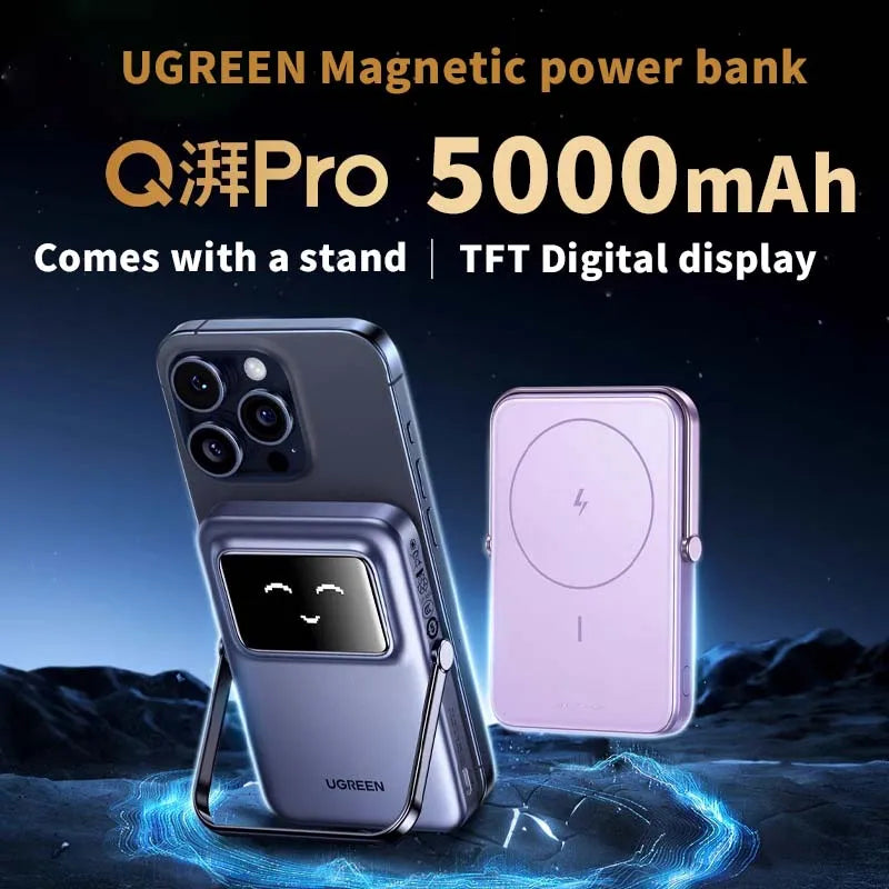 UGREEN 5000mAh Wireless PowerBank 20W Magnetic Fast Charging power bank for iPhone 16 Pro Max 15 XIAOMI Outdoors Portable Batter