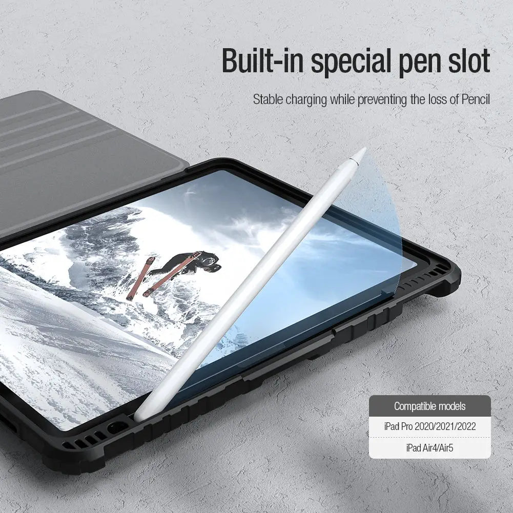 For iPad Air 13 Air 11 2024 Magnetic Smart Case Nillkin New iPad Pro 13 11 inch iPad Shell Cover 360° Rotation With Pencil Slot