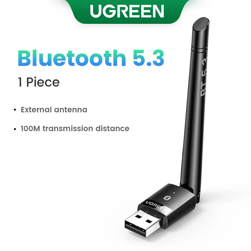 UGREEN USB Bluetooth 5.3 5.4 Adapter 120 M Dongle Wireless Receiver