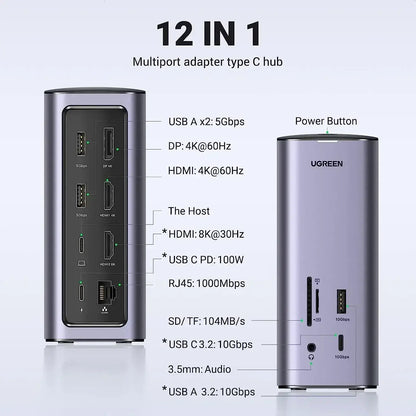 UGREEN Docking Station Triple Display 100W PD Techs Park