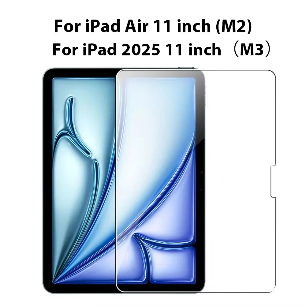 Tempered Glass For Ipad A16 M3 2025 10th Generation Screen Protector For Ipad Air 13 11 M4 Pro 12.9 Air 5 4 3 Mini 6 7 10.2 Film
