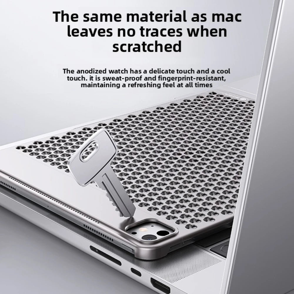 For 2024 IPad Pro 13-inch / (M4) 11-inch Aluminum Alloy Case with Aromatherapy Hollow Heat Dissipation