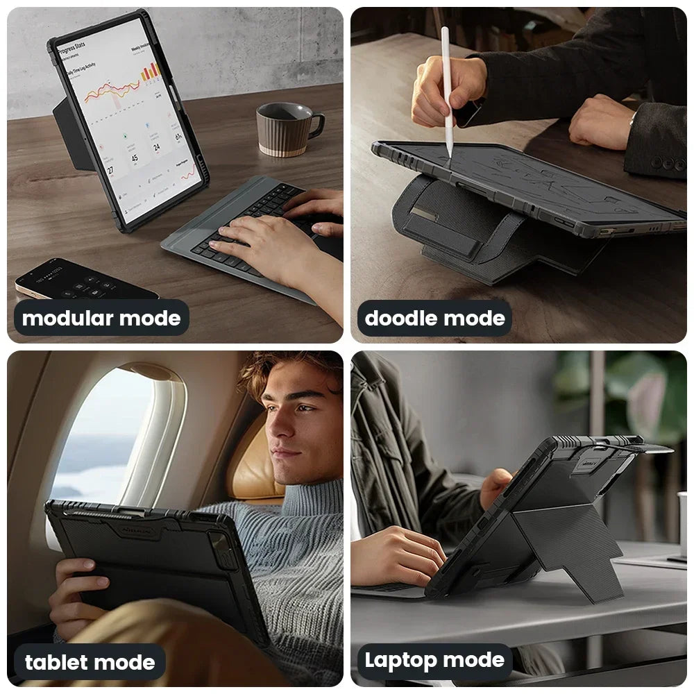 Nillkin Backlit Keyboard Case for iPad Pro 13 M4 2024 Air 13 Air 11 for iPad Pro 12.9 4th 5th 6th Generation Cover with Handle