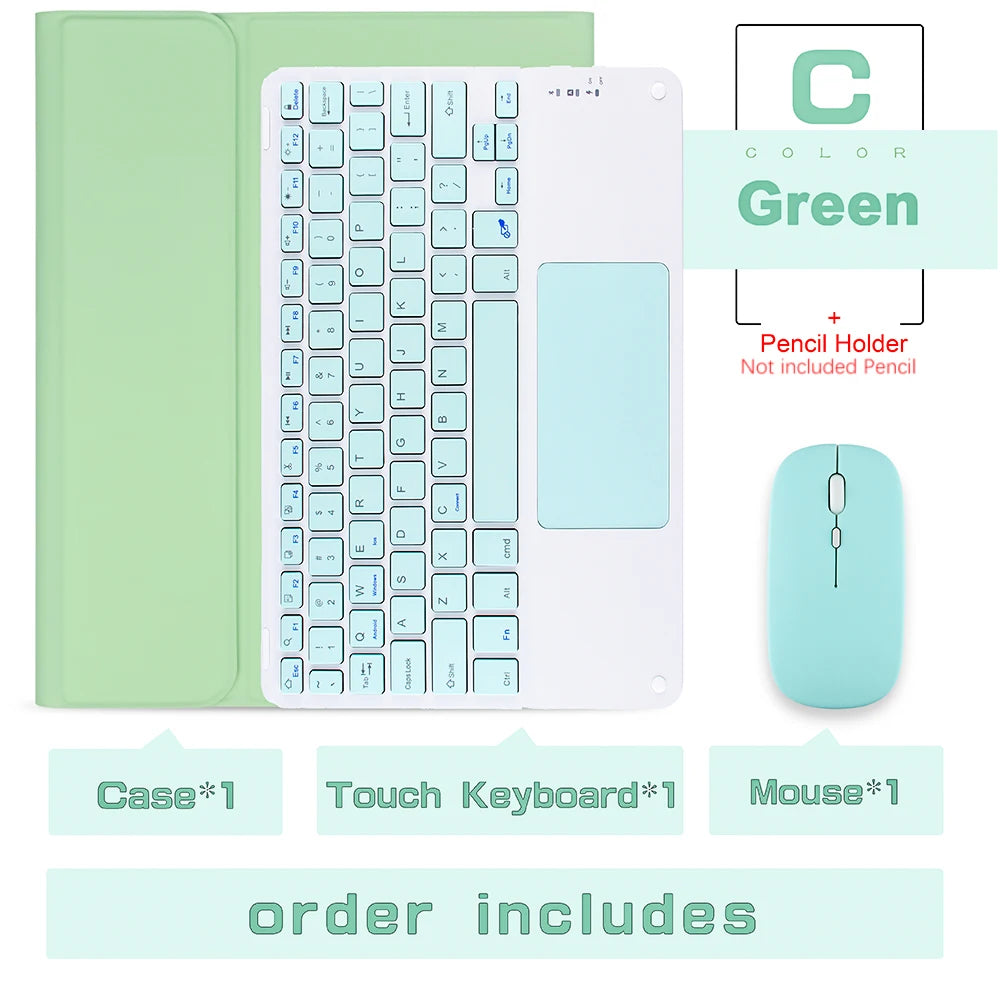Magic Keyboard Case for iPad Pro 13 2024 M4 Pro 11 Air 5 M3 10th Funda M2 iPad Pro 12.9 Case Bluetooth Keyboard Wireless Mouse