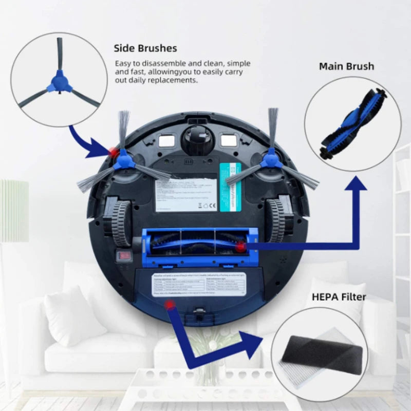 For Anker Eufy RoboVac 11S 12 25C 30C Robotic Vacuum Cleaner Primary Filter Main Side Brush Hepa Filter Replacement Accessories
