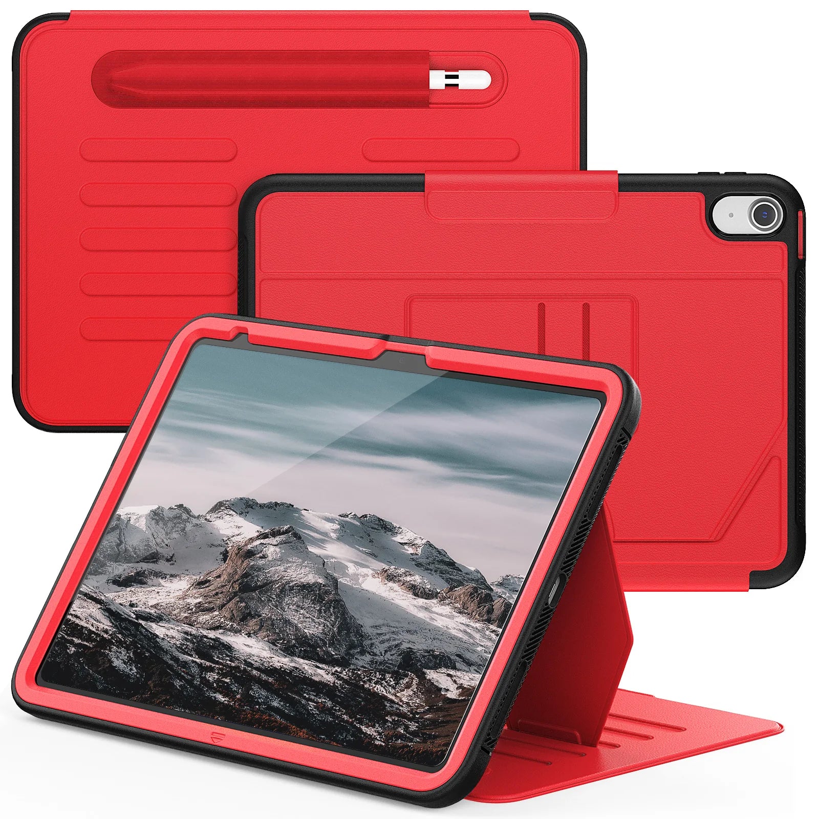 Rugged Smart Case For iPad 10.9 2022 10th 10.2 7th 8th 9th Pro 9.7 2017 2018 Air 2 Multi-angle Magnetic Stand Cover Shockproof