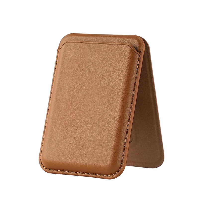 Kickstand Magnetic Leather Wallet Case for iPhone 17 16 15 14 Pro Max Galaxy Card Holder Magsafe Phone Bag Cover Accessories