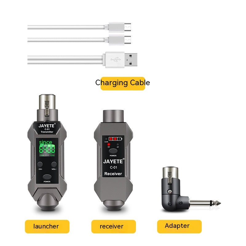 Coil Mic Converter Corded Mic to Wireless Transmitter Receiver