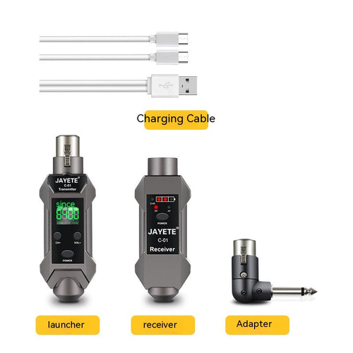 Coil Mic Converter Corded Mic to Wireless Transmitter Receiver