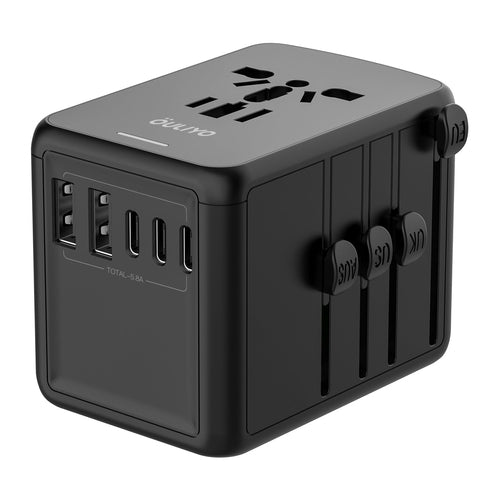 Global Multi-Region Power Adapter Twin Outlet Converter