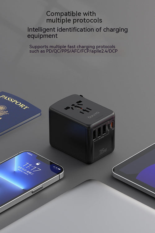 Global Multi-Region Power Adapter Twin Outlet Converter
