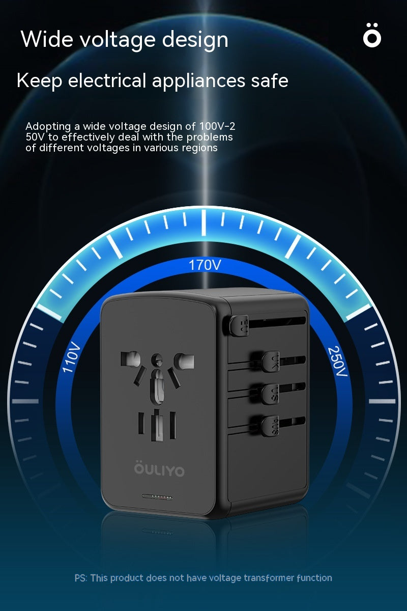 Global Multi-Region Power Adapter Twin Outlet Converter