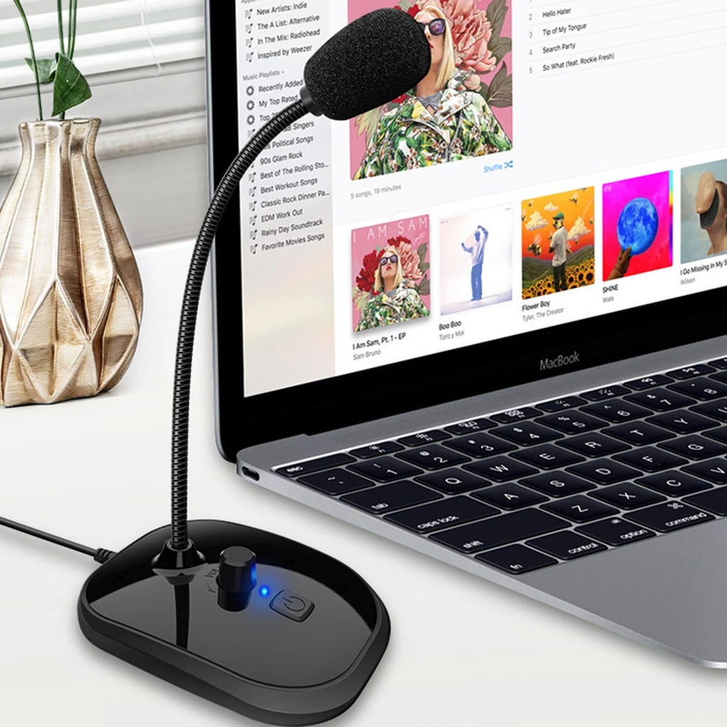 Flexible PC Mic USB Audio Adapter Display