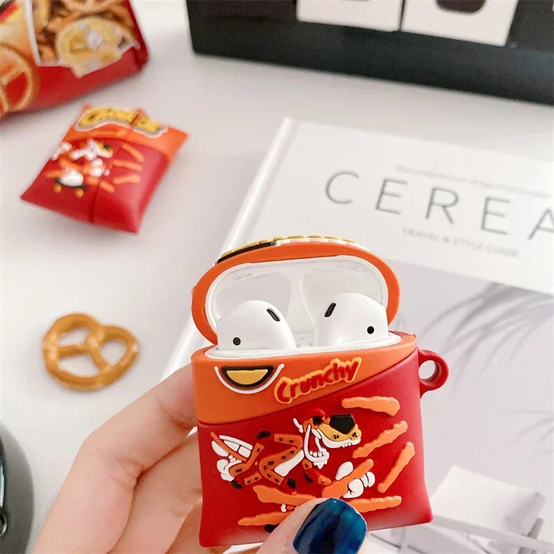 3D Chips French Fries Cartoon Cute Earphone Case Wireless Headphone Cover for AirPods Pro 2 for AirPods 3