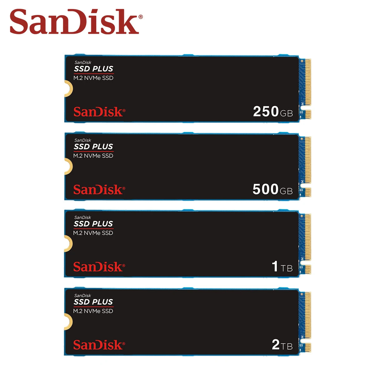 SanDisk SSD PLUS M.2 2280 PCIe3.0x4 NVMe SSD 250GB 500GB 1T Soild State Drive Max 3200Mb/s Hard Drive Internal Hard Disk for PC