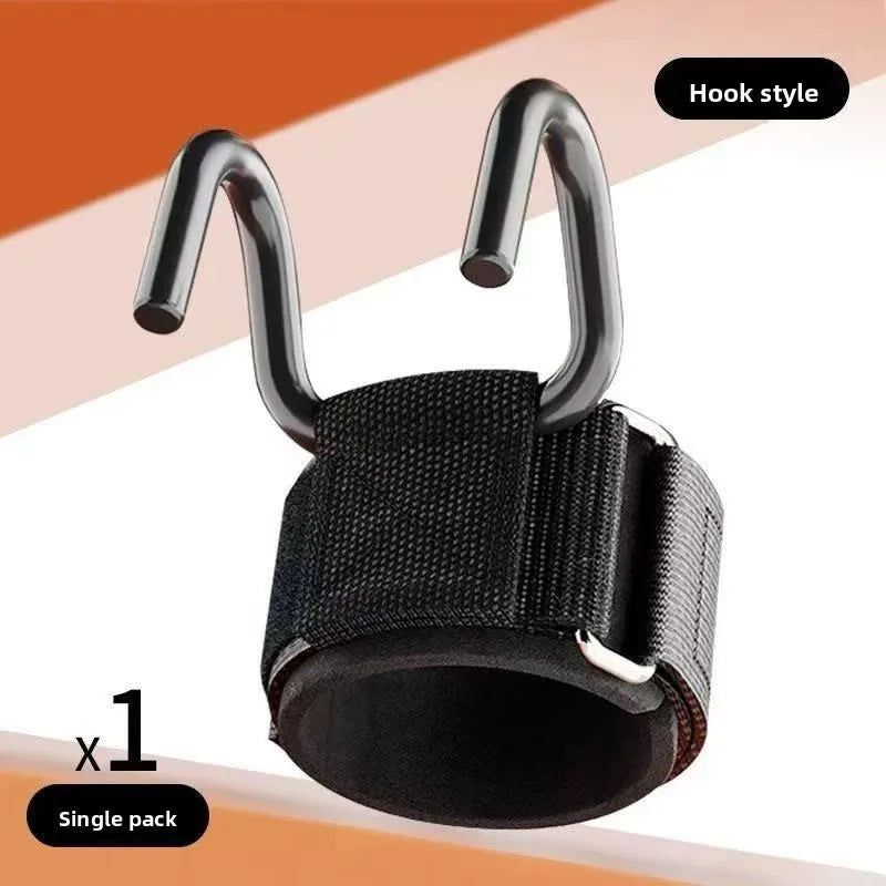 With Anti-lumbar Hook Auxiliary Fitness Bracer Pull-up Assist Gloves Pull Hanging Horizontal Bar Hard Off Hand Hook Grip