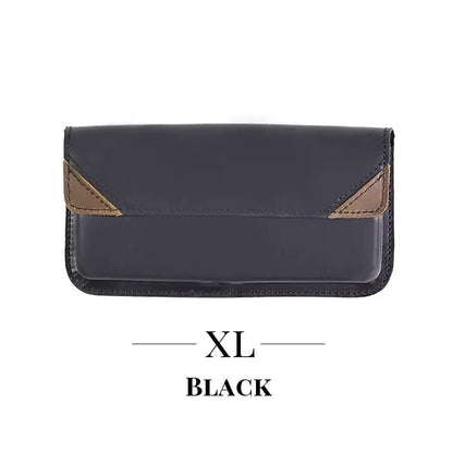 Genuine Leather Waist Bag for Men, Casual Flip Cover, Phone Holster Case with Belt Clip, Mobile Phone Pouch for iPhone 15, Samsu