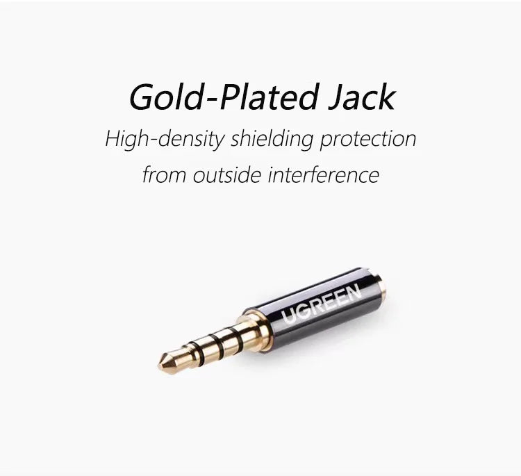 Ugreen 2.5mm to 3.5mm Adapter 2.5mm Male to 3.5mm Female Converter Gold Plated Jack Stereo Full Metal Connector