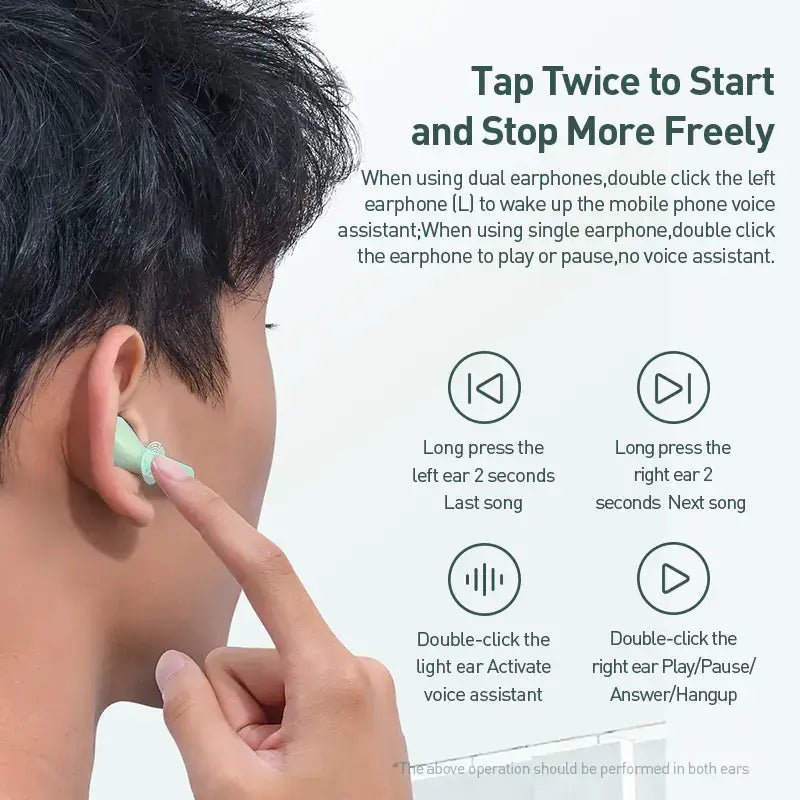 Baseus W09 Wireless Bluetooth Touch Mini Earphones