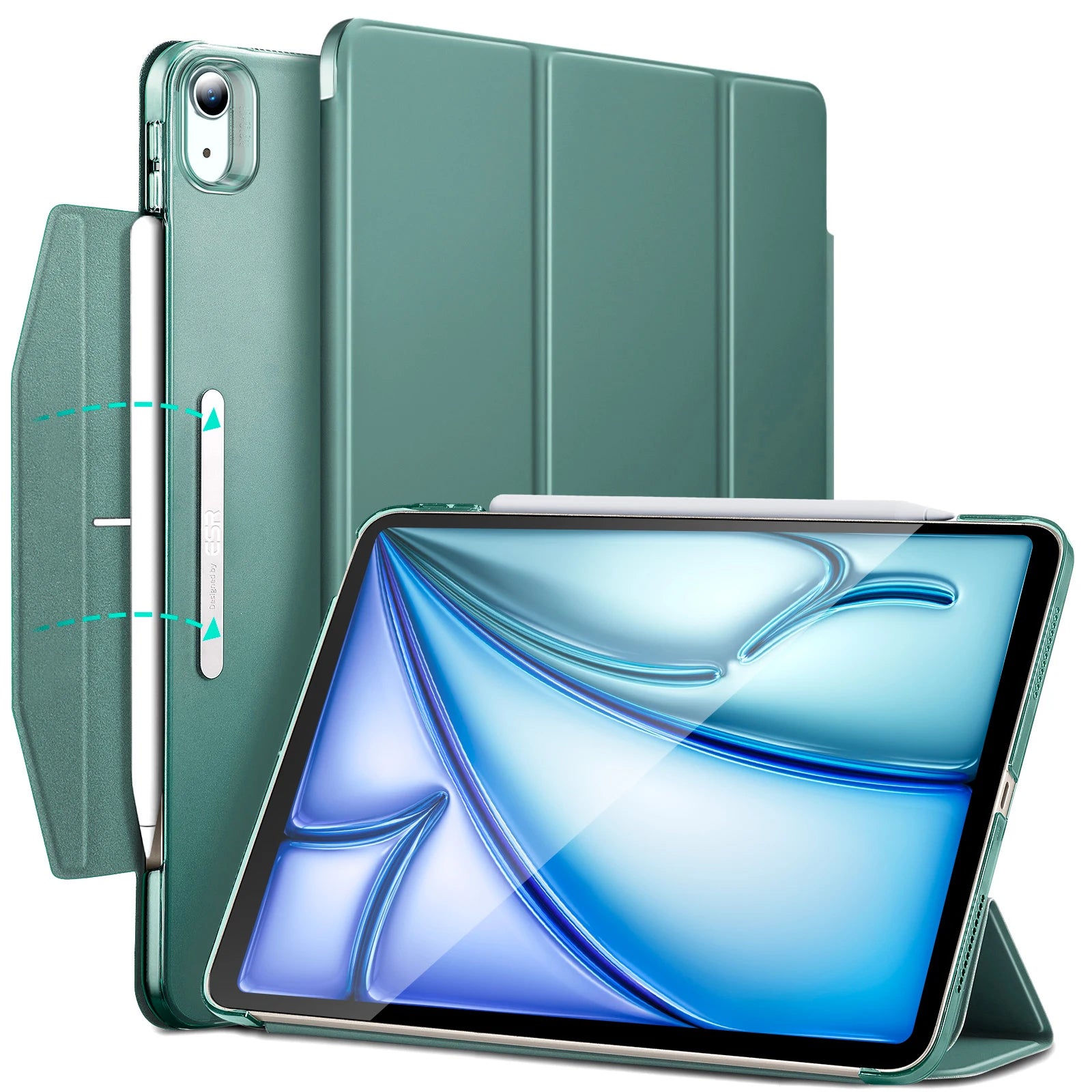 ESR for iPad Pro Air 13 inch (2024/2025) Case  Slim and Lightweight Trifold Smart Cover for iPad 12.9(2021/2022)