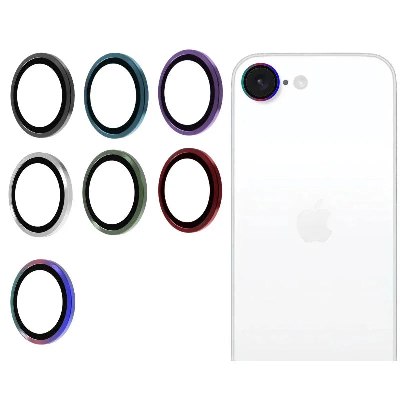 Alloy Camera Protector For iPhone 17Air 16E 2025 Metal Ring Lens Tempered Glass Back Lens Cover Protective Cap