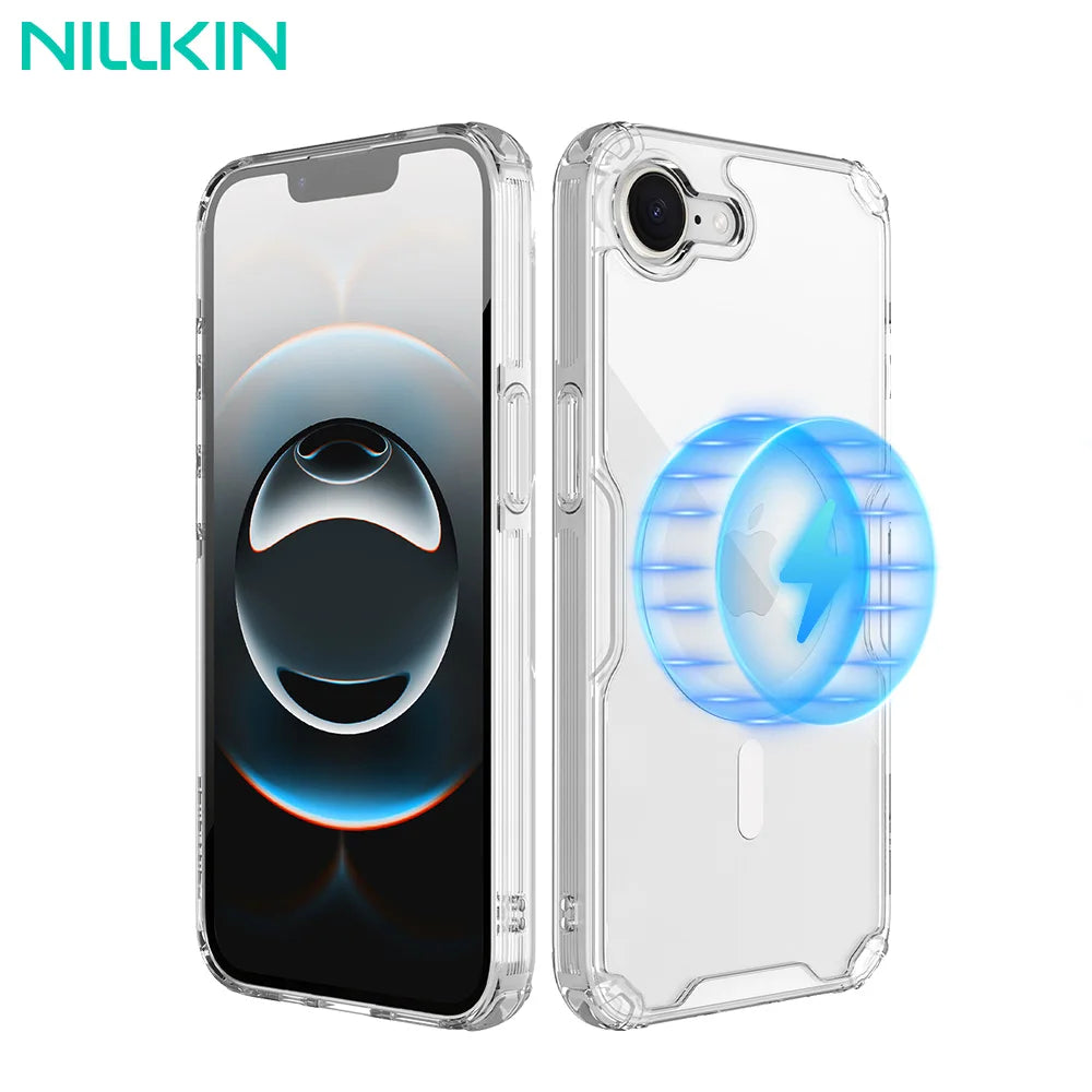 NILLKIN For iPhone 16e Magsafe Case Nature Pro Shockproof Magnetic Magnetic Wireless Charging Back Cover For iPhone 16e 2025 5G