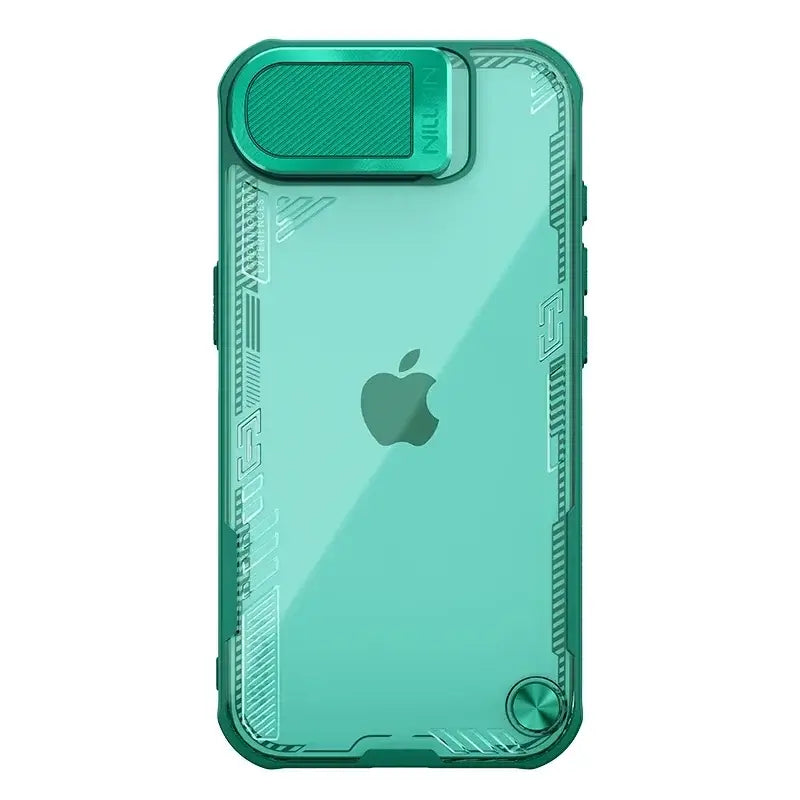 Coque NILLKIN pour iPhone 16e, modèle iceblade Prop Lens, ultra-fine, transparente, avec support de caméra et protection arrière.