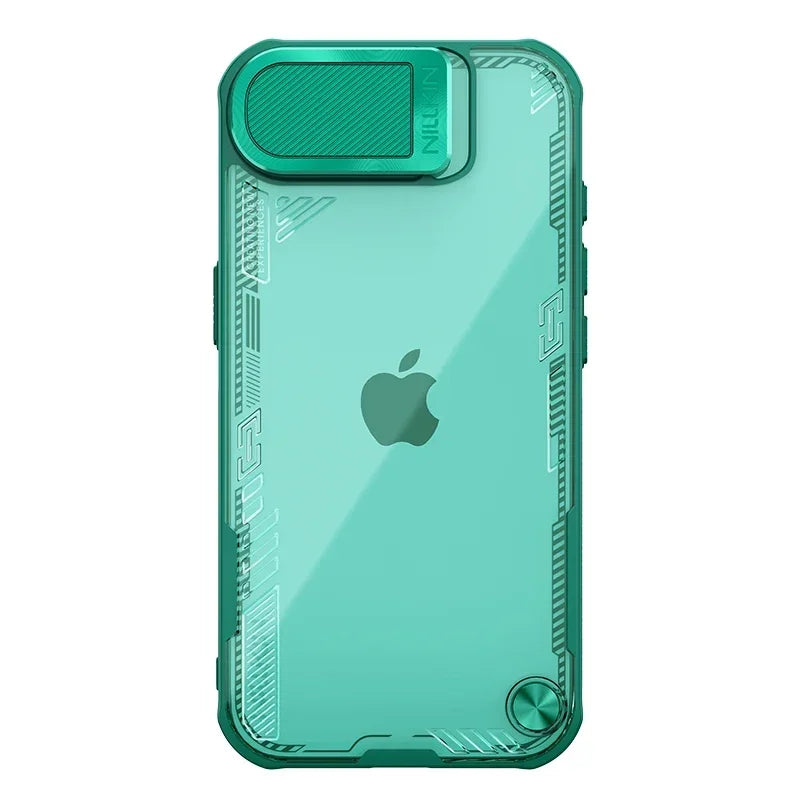 NILLKIN for iPhone 16e Case iceblade Prop Lens Ultra-Thin clear transparent Camera Stand Protection Back Cover