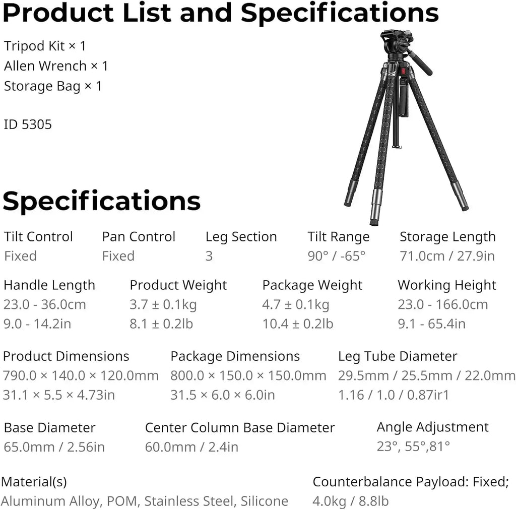 SmallRig x Potato Jet TRIBEX SE Tripod – Professional Hydraulic New Techs Park