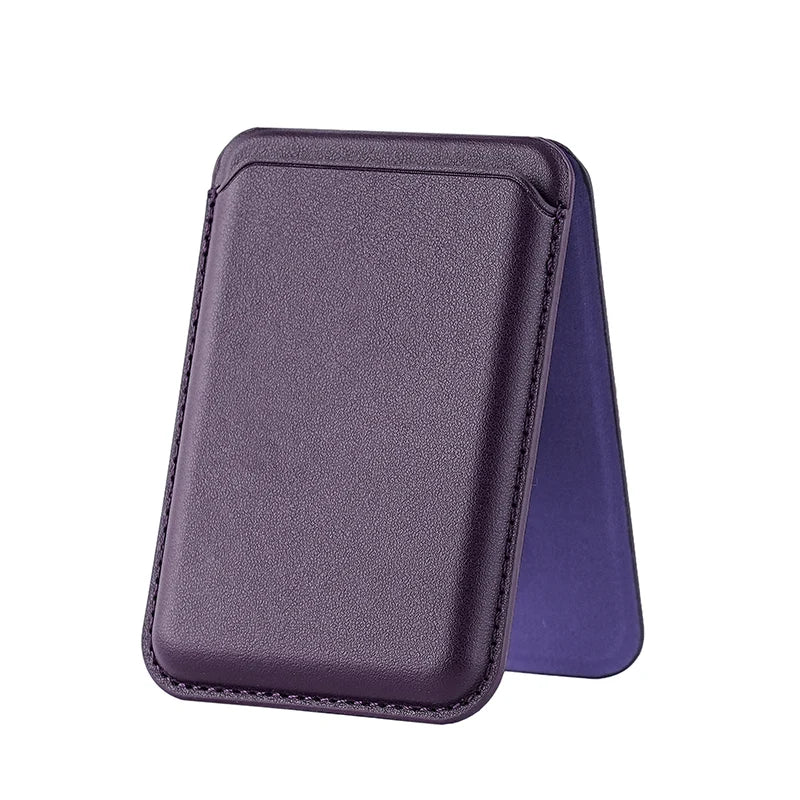 Kickstand Magnetic Leather Wallet Case for iPhone 17 16 15 14 Pro Max Galaxy Card Holder Magsafe Phone Bag Cover Accessories