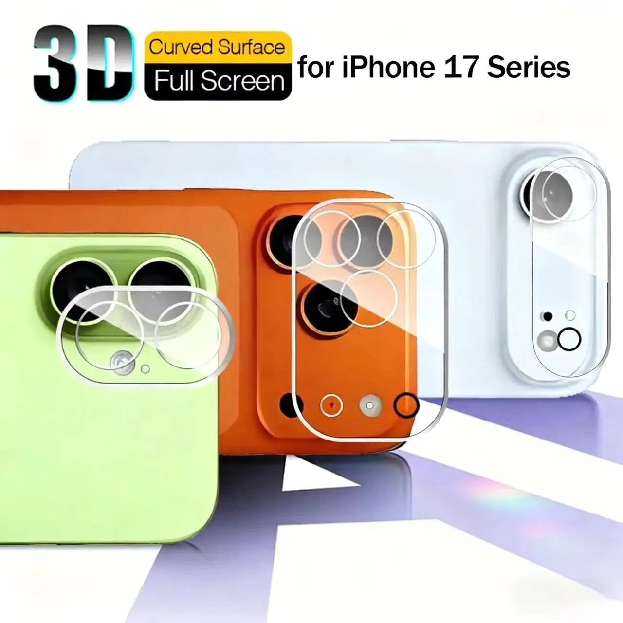 New Style Camera Protector For IPhone 17 Series HD Camera Protector 3D Lens Case For 17 Air 9H Back Lens Glass Film Cover Cap
