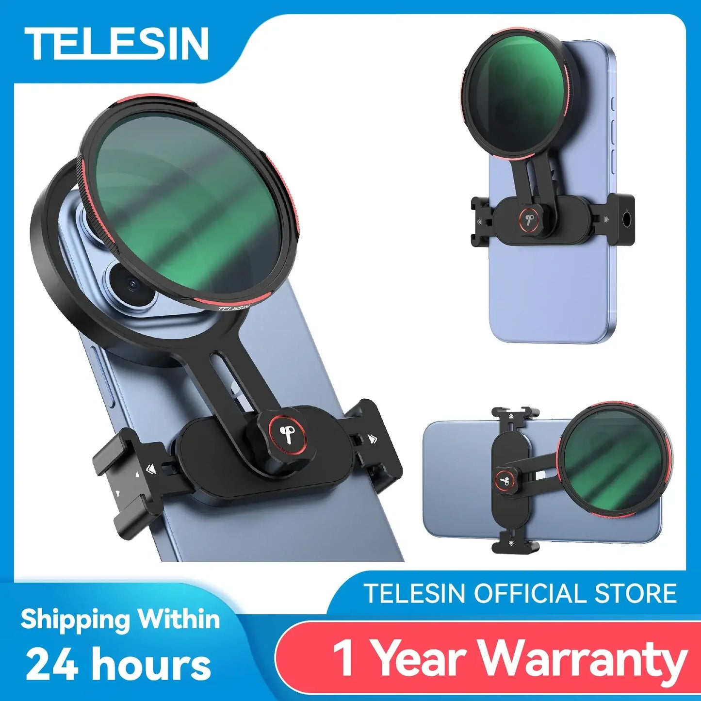 TELESIN Universal Phone Filter CPL ND2-32 for Smartphone