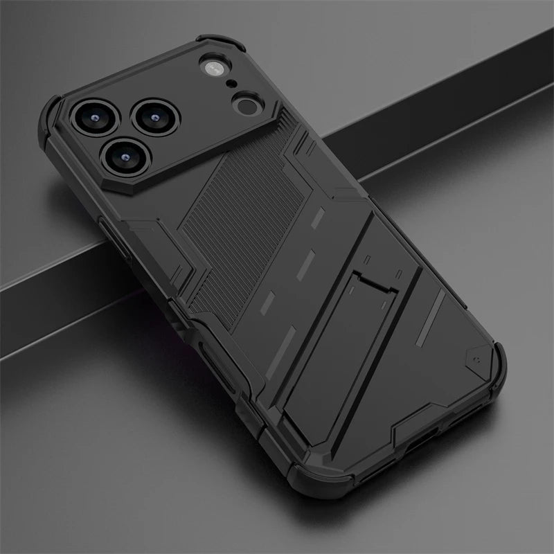 Phone Holder Case For iPhone 17 Pro Max Case Anti-knock Armor PC Back Cover For iPhone 17 Pro Max Case For iPhone 17 Pro 17 Air