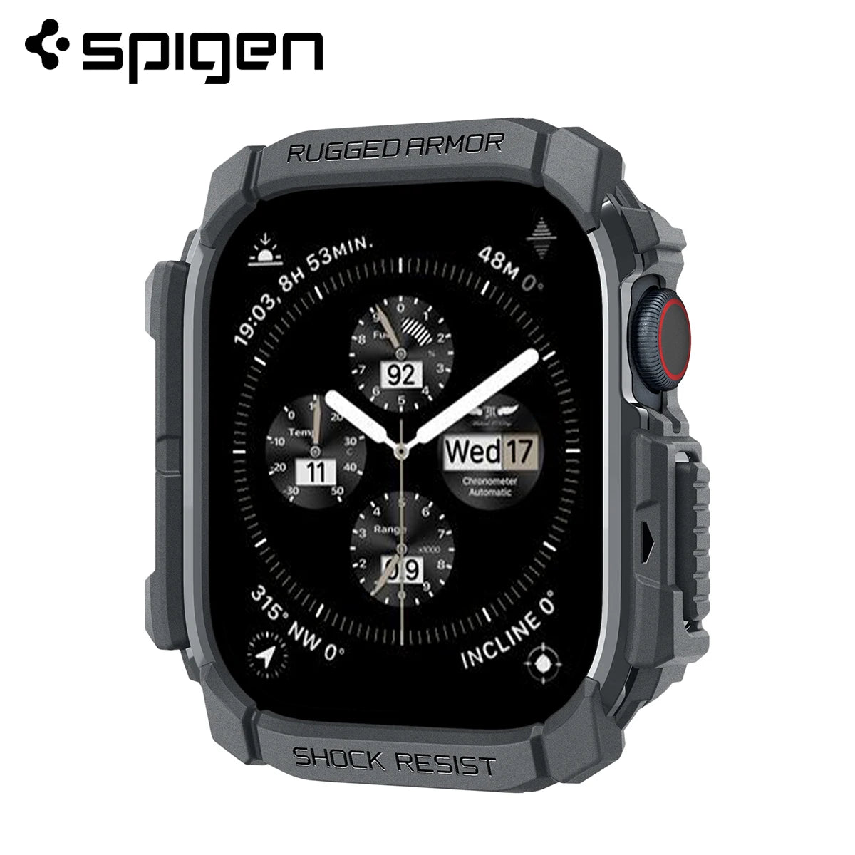 Spigen Rugged Armor Case for Apple Watch 11/10 Series (46mm/42mm)
