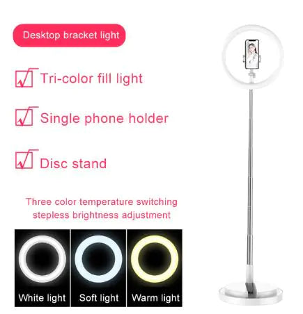 LED Selfie Ring Light with Adjustable Tripod Stand